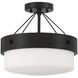 Oak Street 2 Light 13 inch Flat Black Convertible Semi Flush Ceiling Light